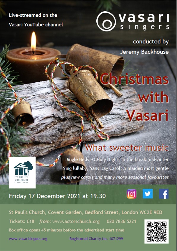 CANCELLED: Christmas with Vasari: “What Sweeter Music”